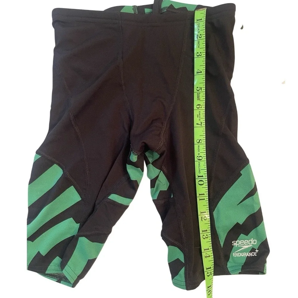 Speedo Men's Vortex Jammer Size 28 Endurance+ Black Green  15